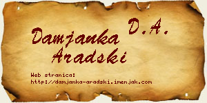 Damjanka Aradski vizit kartica
